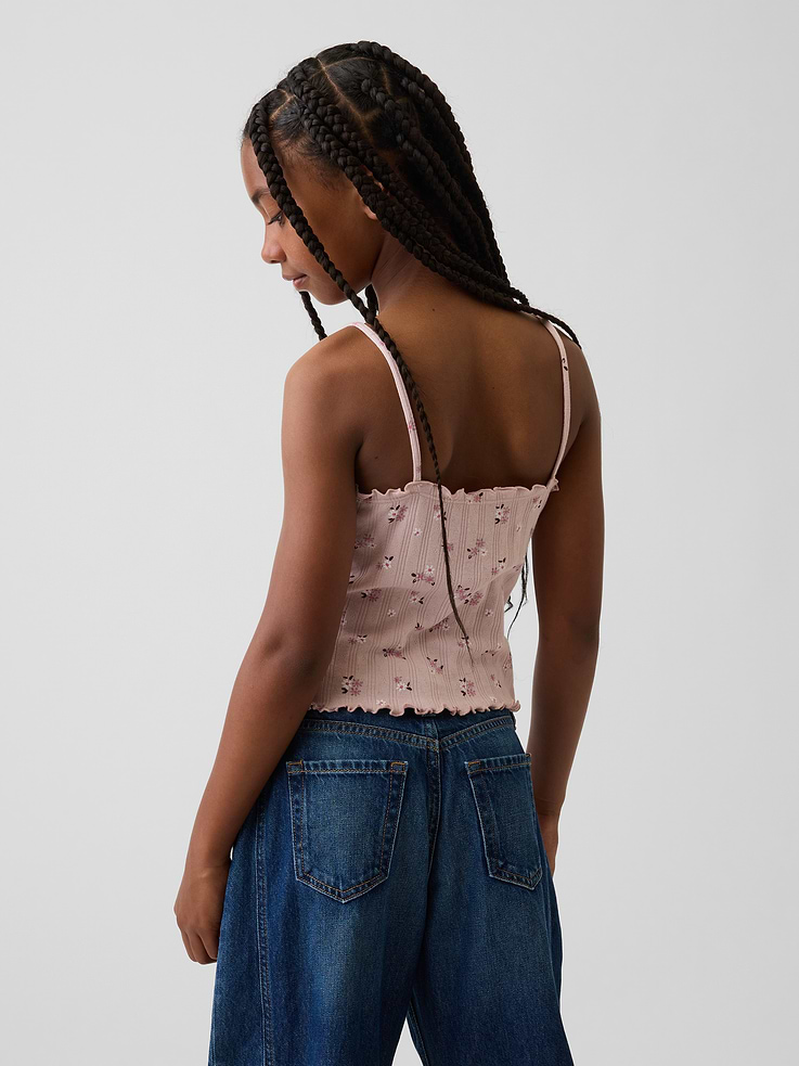 Image number 3 showing, Kids Pointelle Rib Cami