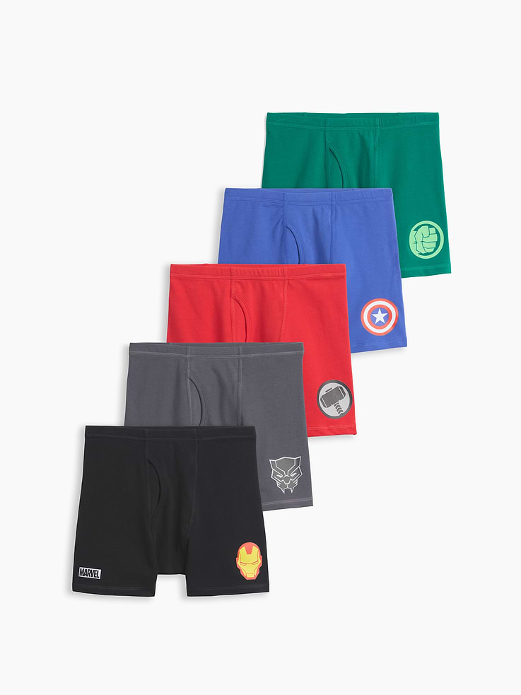 Image number 1 showing, GapKids Marvel Avengers Boxer Briefs (5-Pack)