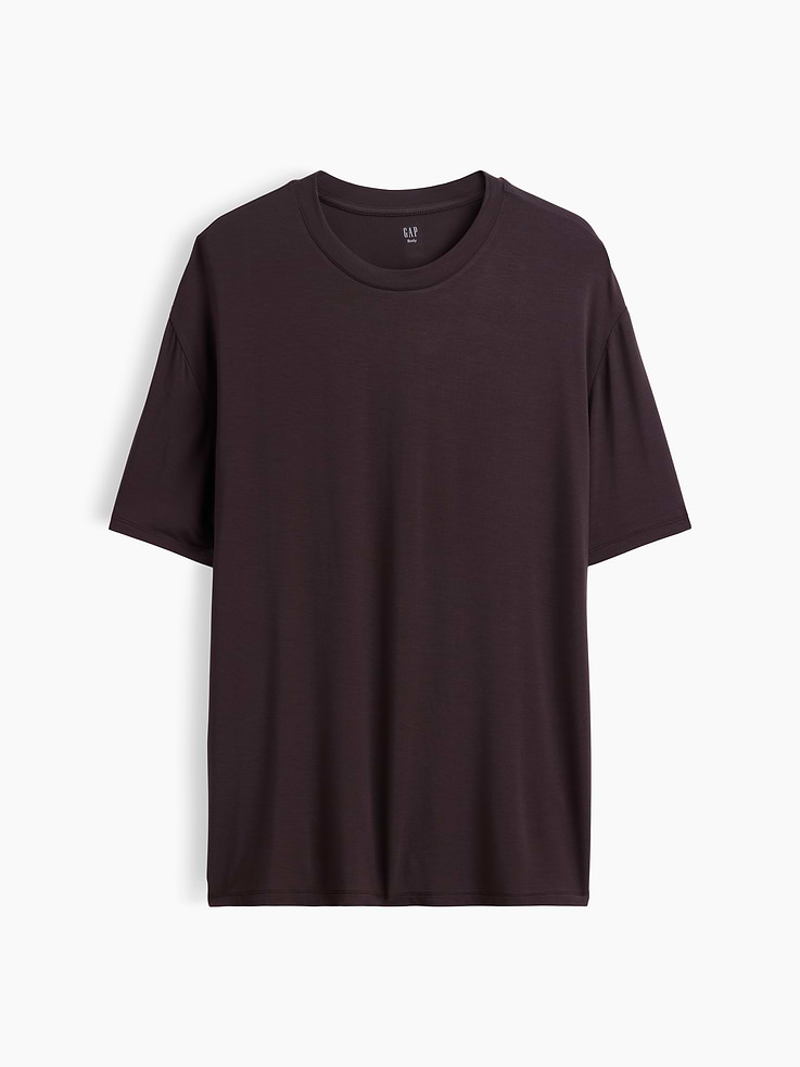 L'image numéro 3 présente T-shirt de pyjama surdimensionné en modal PureDouceur