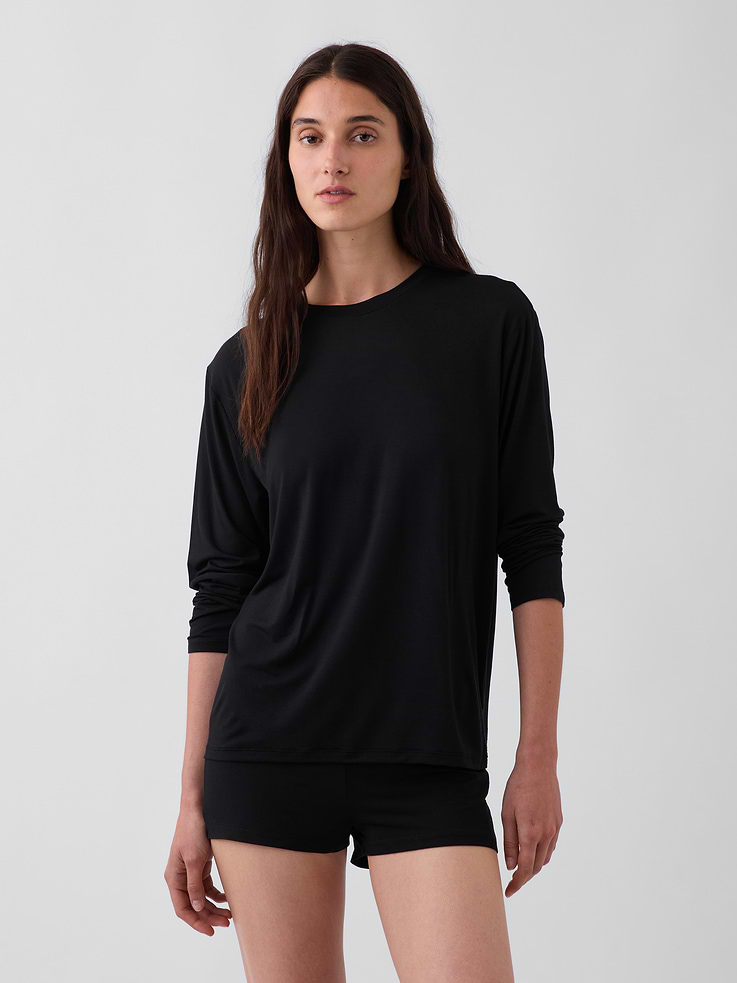 Image number 1 showing, SoftMade Modal Oversized PJ T-Shirt