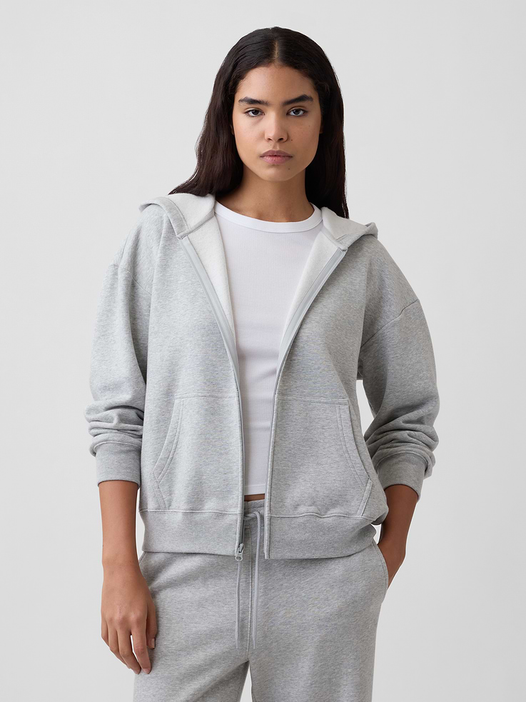 Image number 1 showing, Oversized Fleece Zip Hoodie