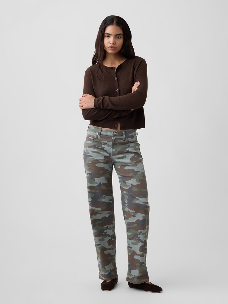Image number 1 showing, Low Rise Print '90s Loose Jeans