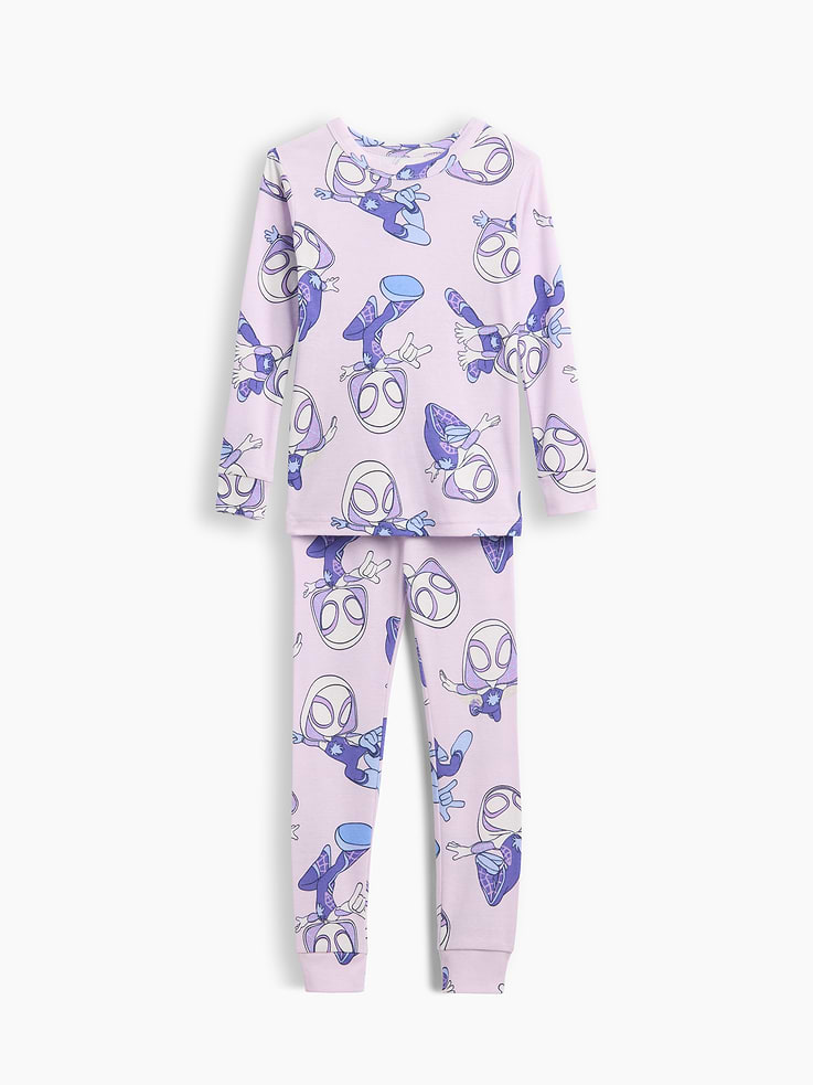 Image number 1 showing, babyGap Marvel Spider-Woman Print PJ Set