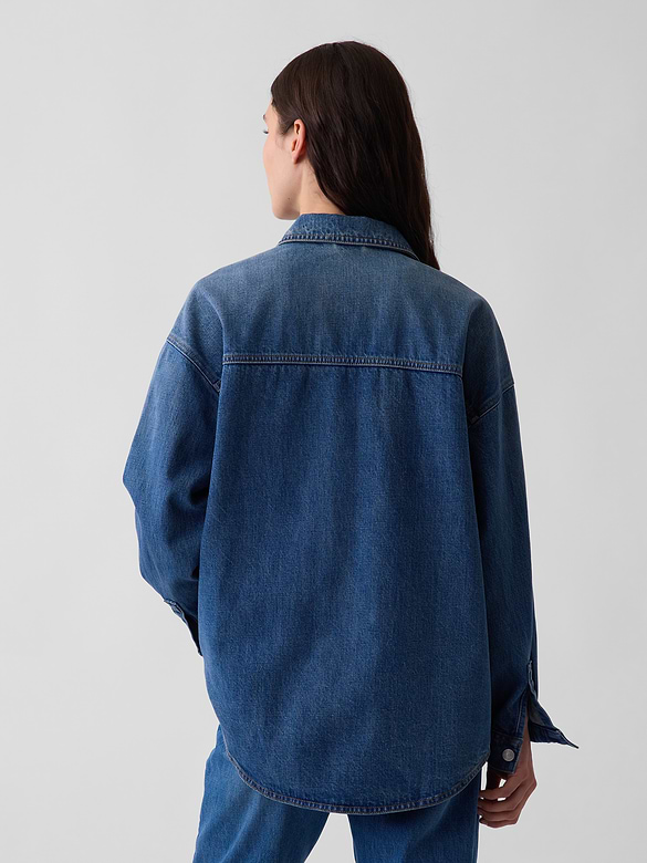 Denim Oversized Shirt Jacket