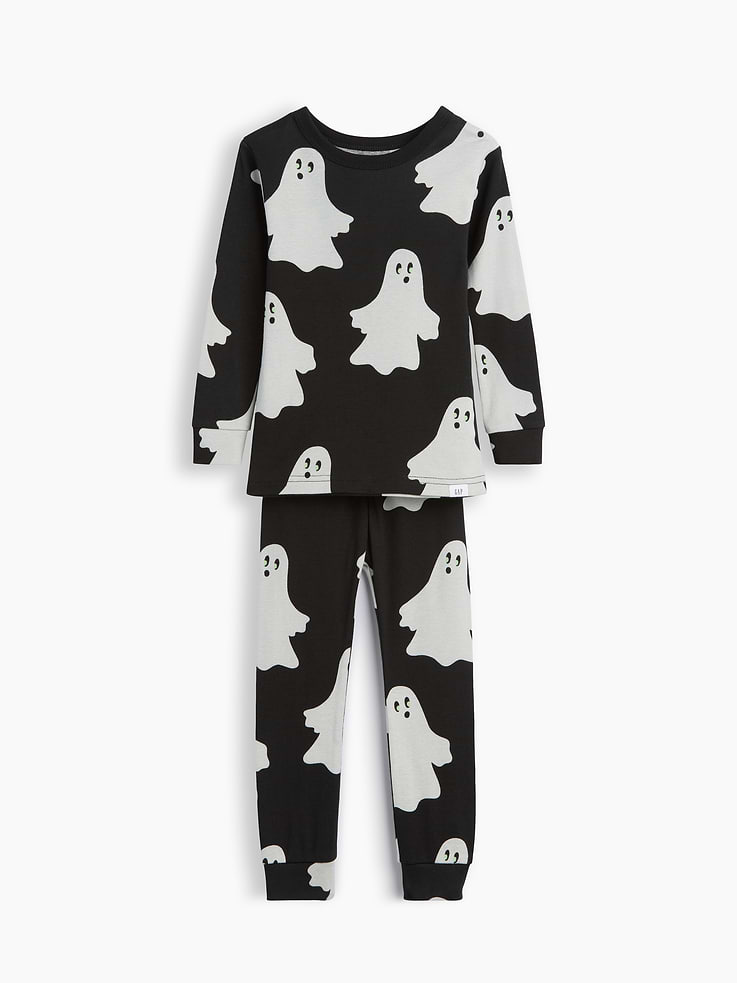 Image number 1 showing, Baby & Toddler Organic Brushed Cotton Ghost PJ Set