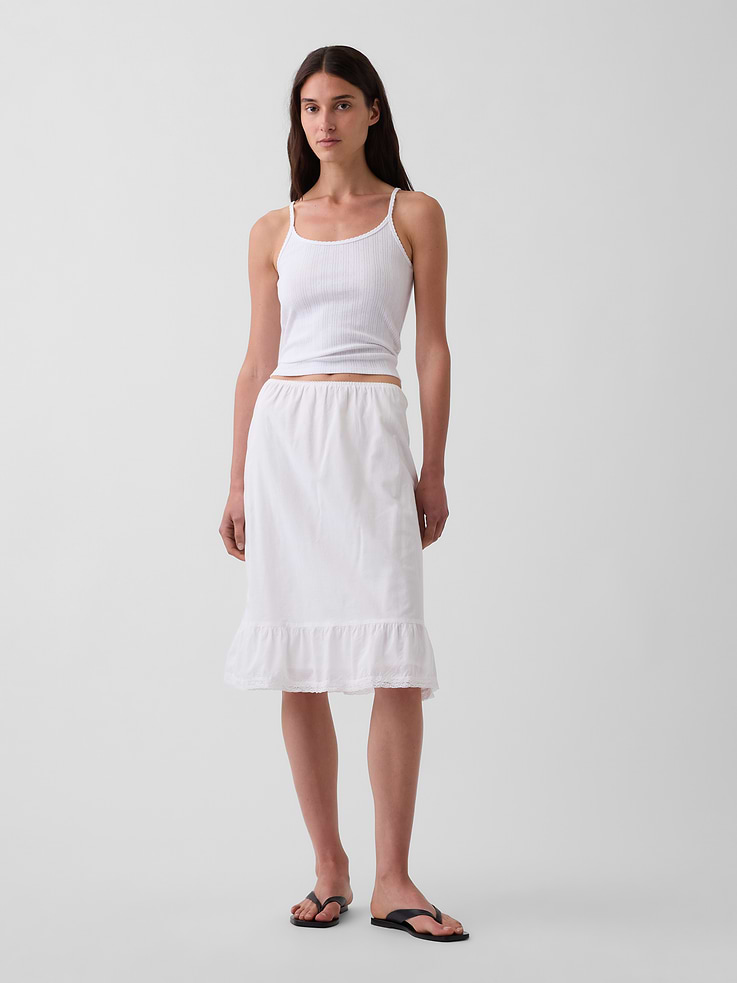Image number 1 showing, Ruffle-Hem Easy Knee-Length Skirt
