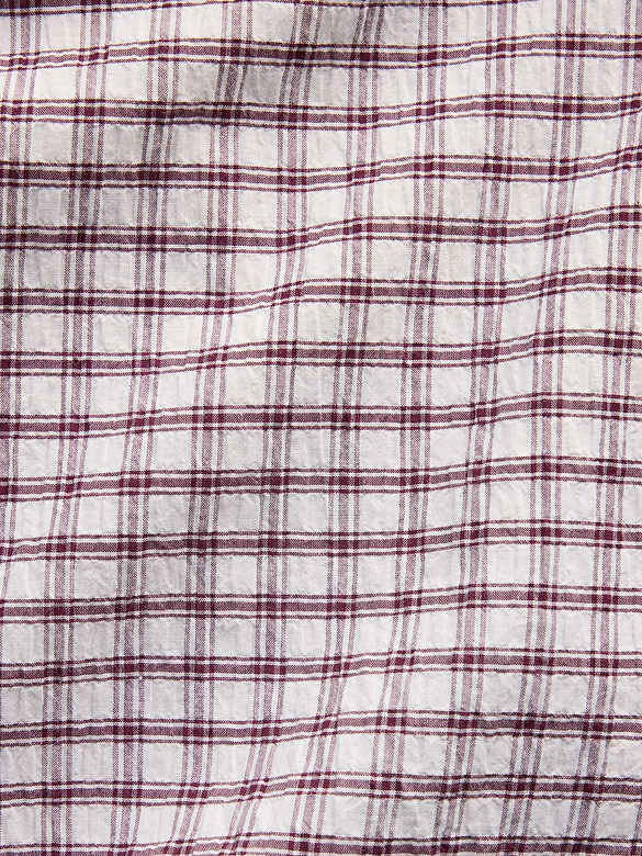 Seersucker Plaid Oversized Shirt