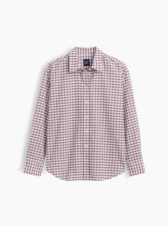 Seersucker Plaid Oversized Shirt