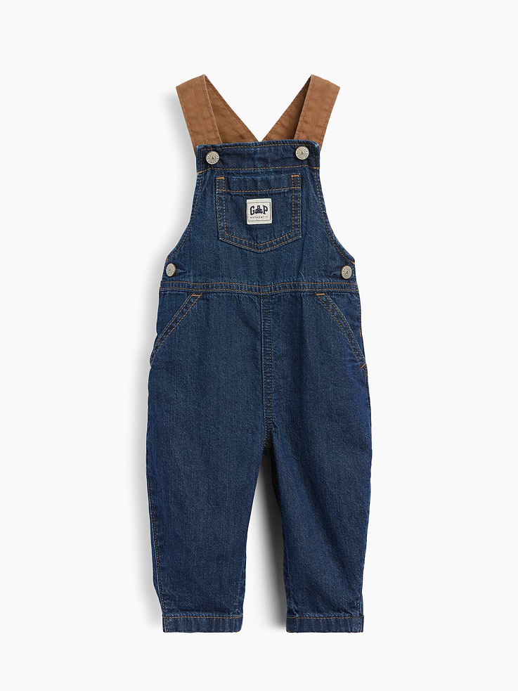 Image number 1 showing, Baby Denim Workwear Overalls