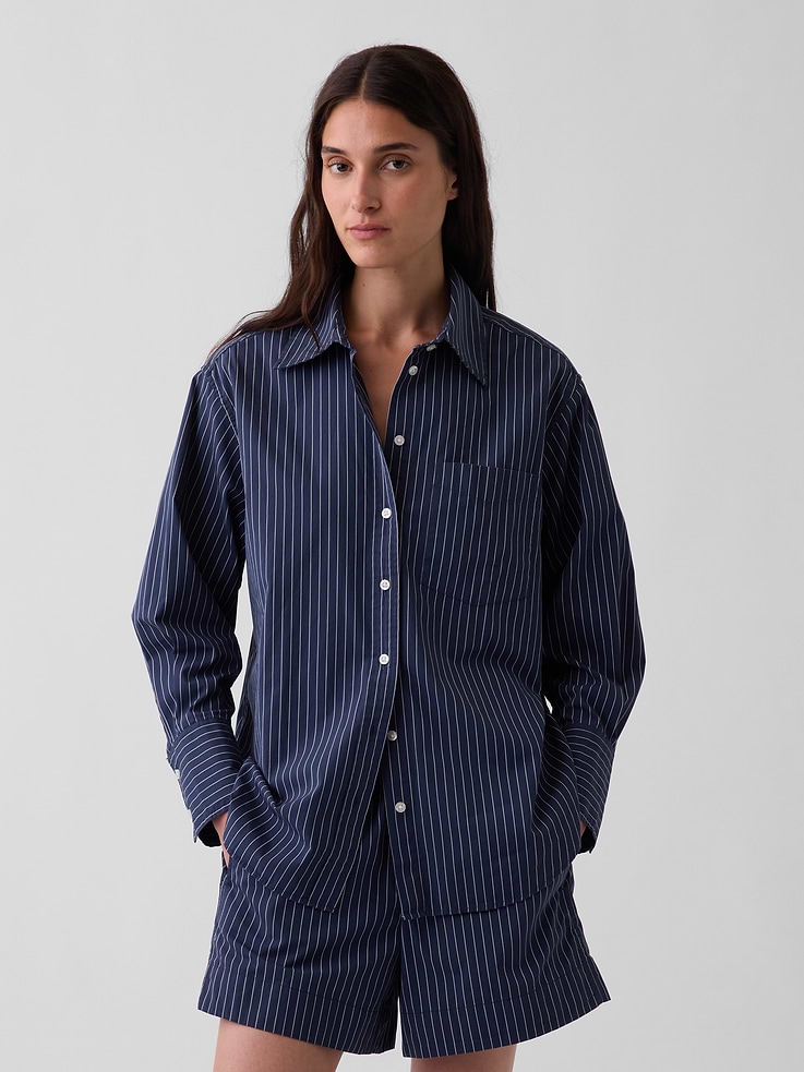 Image number 1 showing, Organic Cotton Poplin Big Shirt
