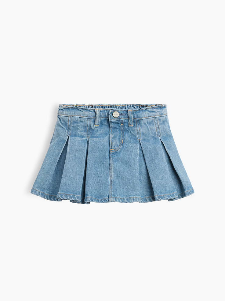 Image number 1 showing, Baby & Toddler Denim Pleated Skort