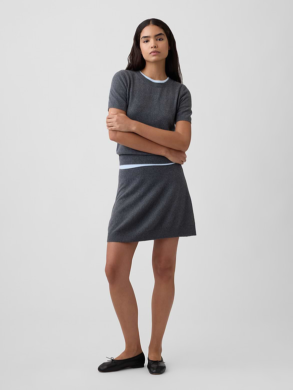 CashSoft Pull-On Flare Mini Skirt