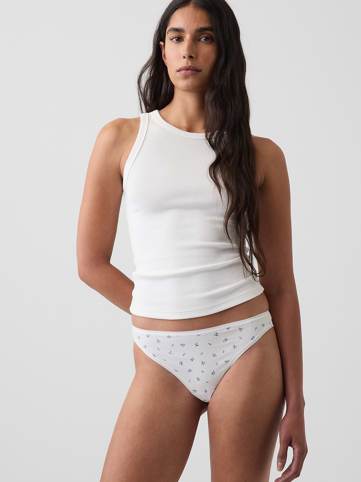 Image number 1 showing, SoftMade Organic Stretch Cotton Thong