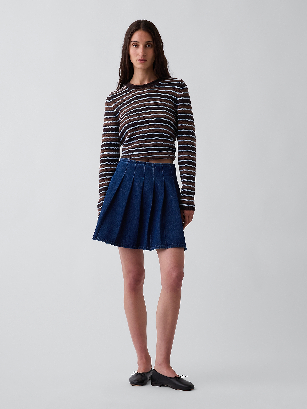 Denim Pleated Mini Skirt | Gap