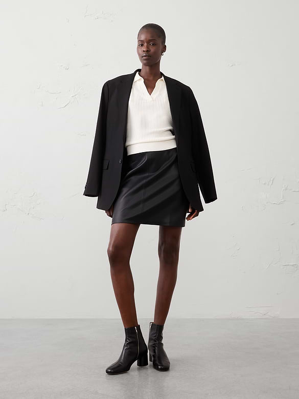 Vegan Leather Mini Skirt