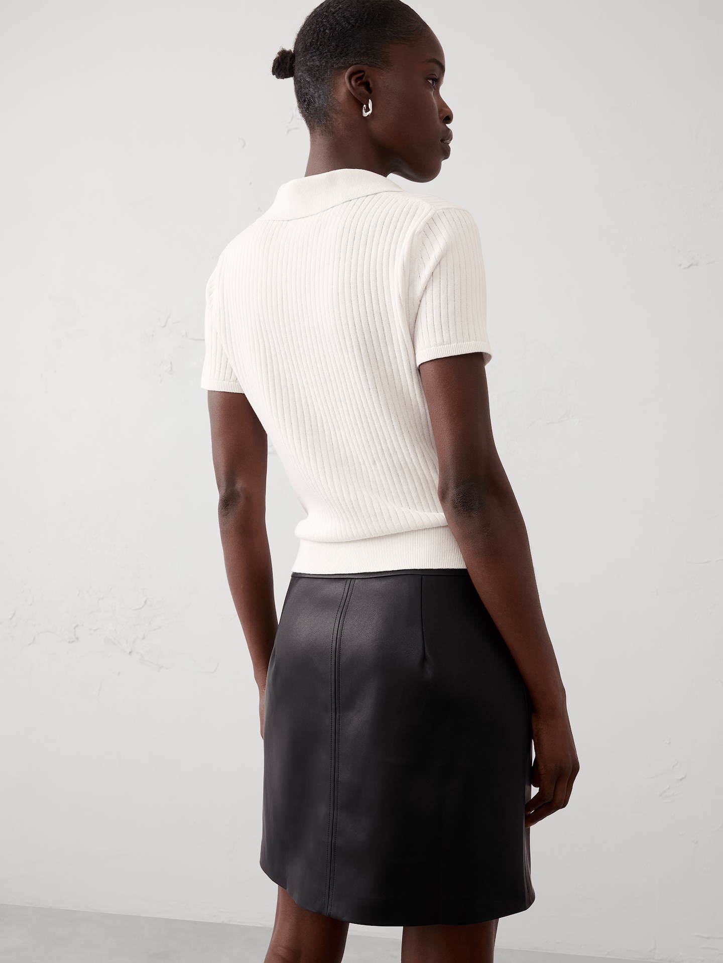 Image number 2 showing, Vegan Leather Mini Skirt