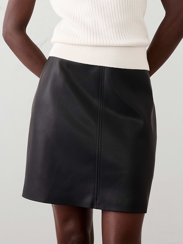 Vegan Leather Mini Skirt