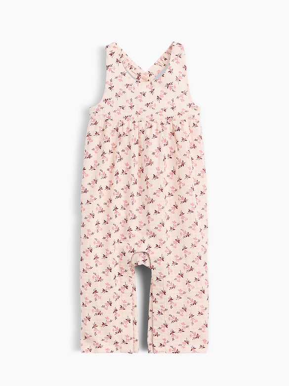 Baby Floral Ruffle Overalls