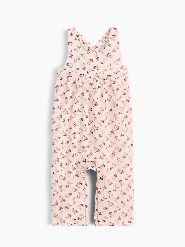 Image number 1 showing, Baby Floral Ruffle Overalls