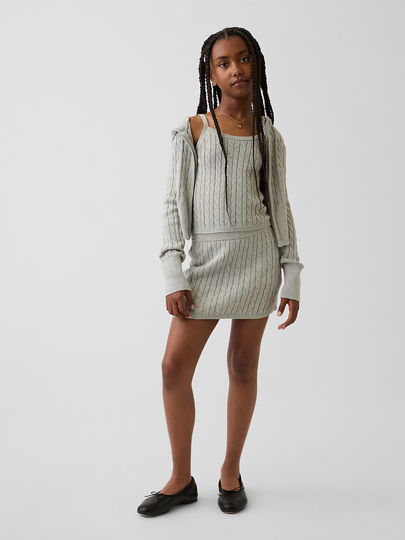Kids 100% Cotton Cable-Knit Sweater Cami
