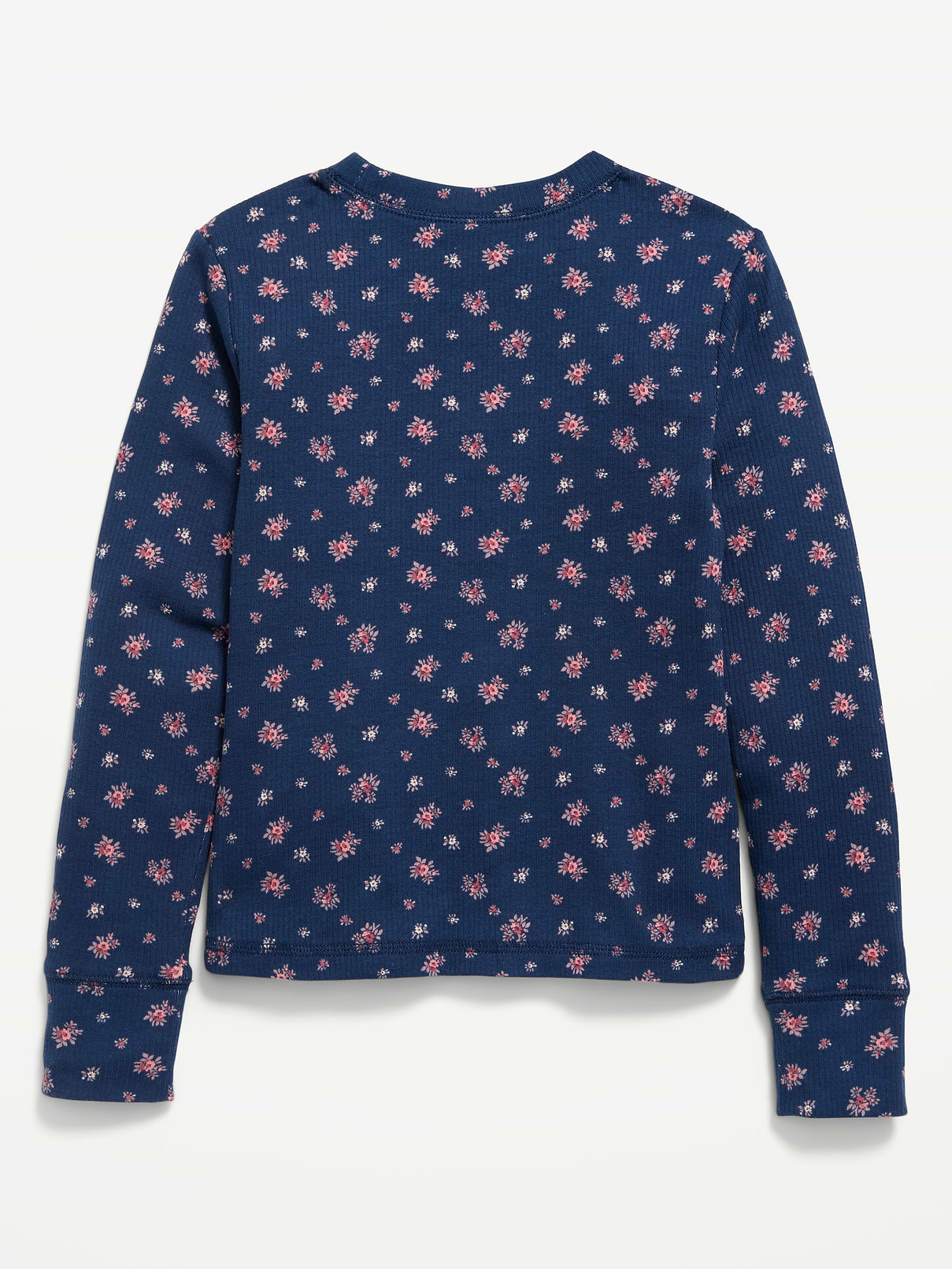 Image number 2 showing, Printed Long-Sleeve Ribbed T-Shirt for Girls