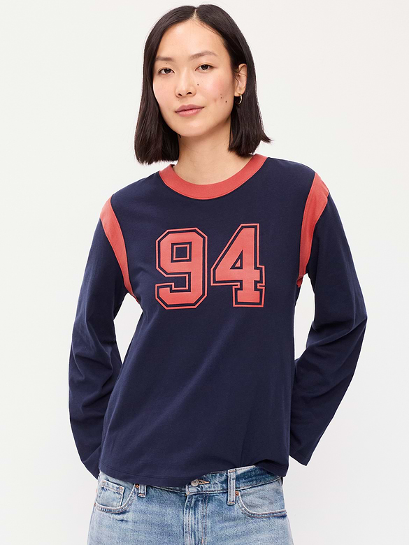 EveryWear Long-Sleeve Graphic T-Shirt