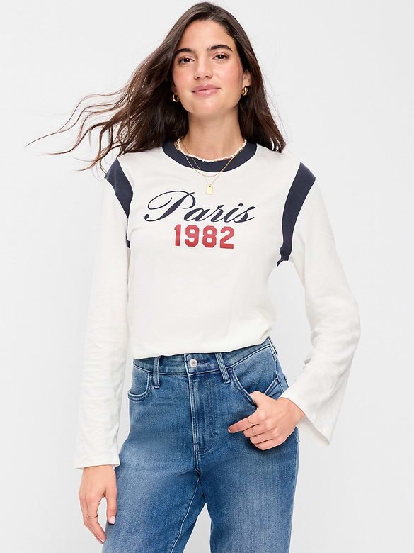 EveryWear Long-Sleeve Graphic T-Shirt