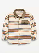 Image number 1 showing, Long-Sleeve Utility Pocket Shirt for Toddler Boys