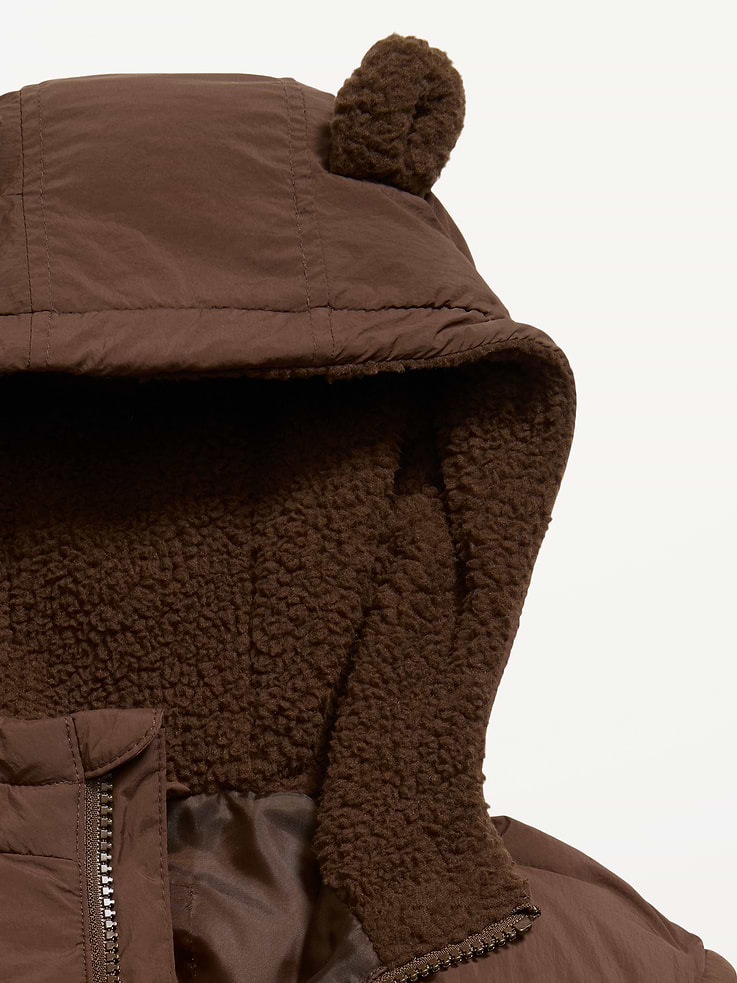 Image 4 of 4, Water-Resistant Puffer Jacket for Toddler Boys