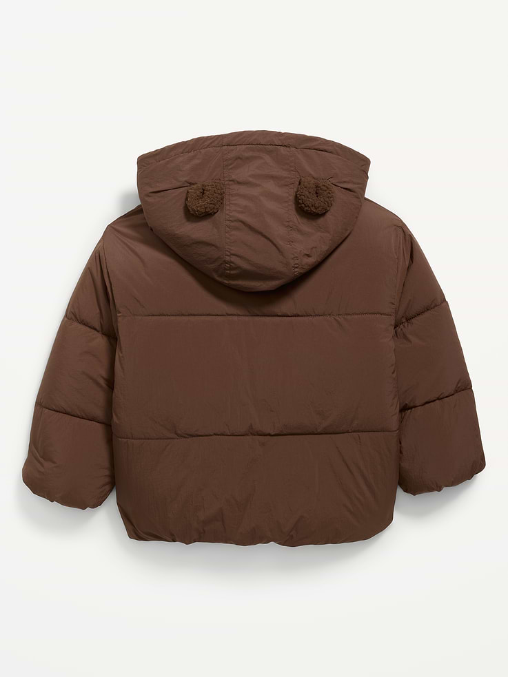 Image 3 of 4, Water-Resistant Puffer Jacket for Toddler Boys