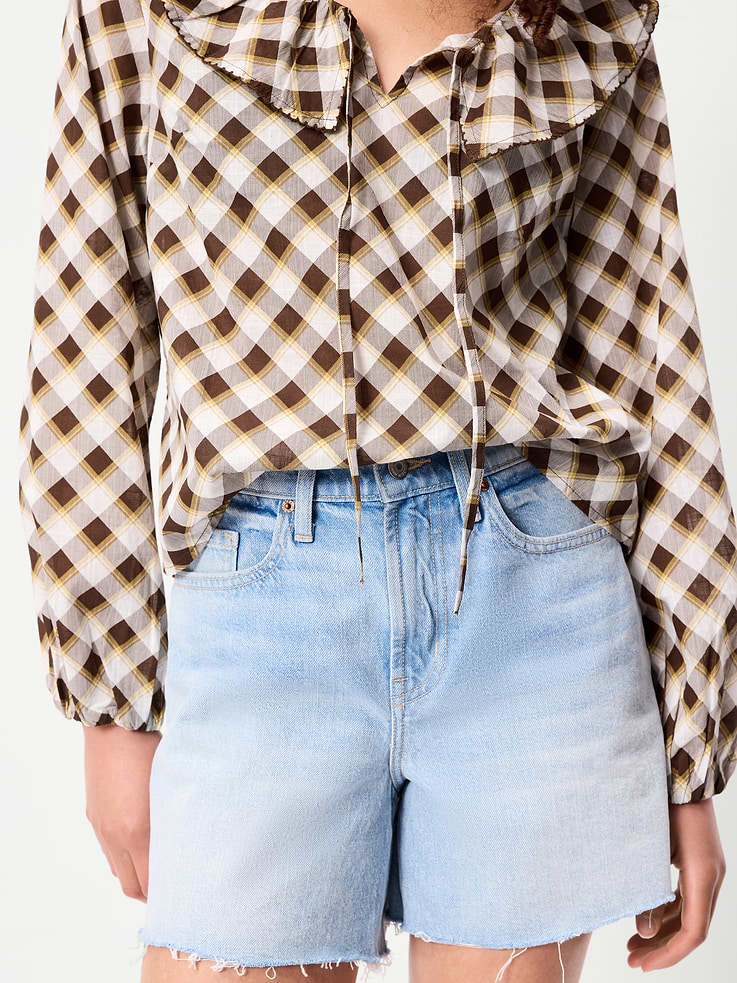 Image number 4 showing, Long-Sleeve Ruffle Tie-Neck Top
