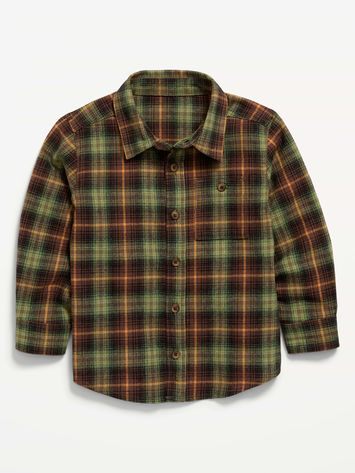 Image number 1 showing, Long-Sleeve Plaid Flannel Shirt for Toddler Boys