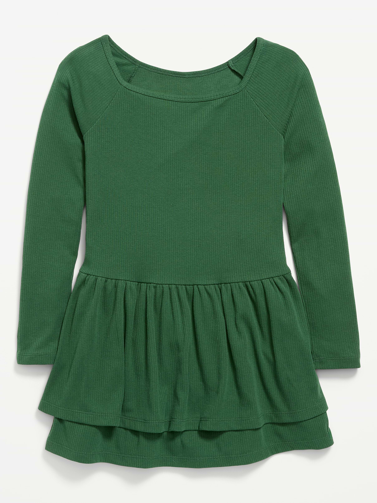 Image number 1 showing, Fitted Long-Sleeve Ruffled Dress for Girls
