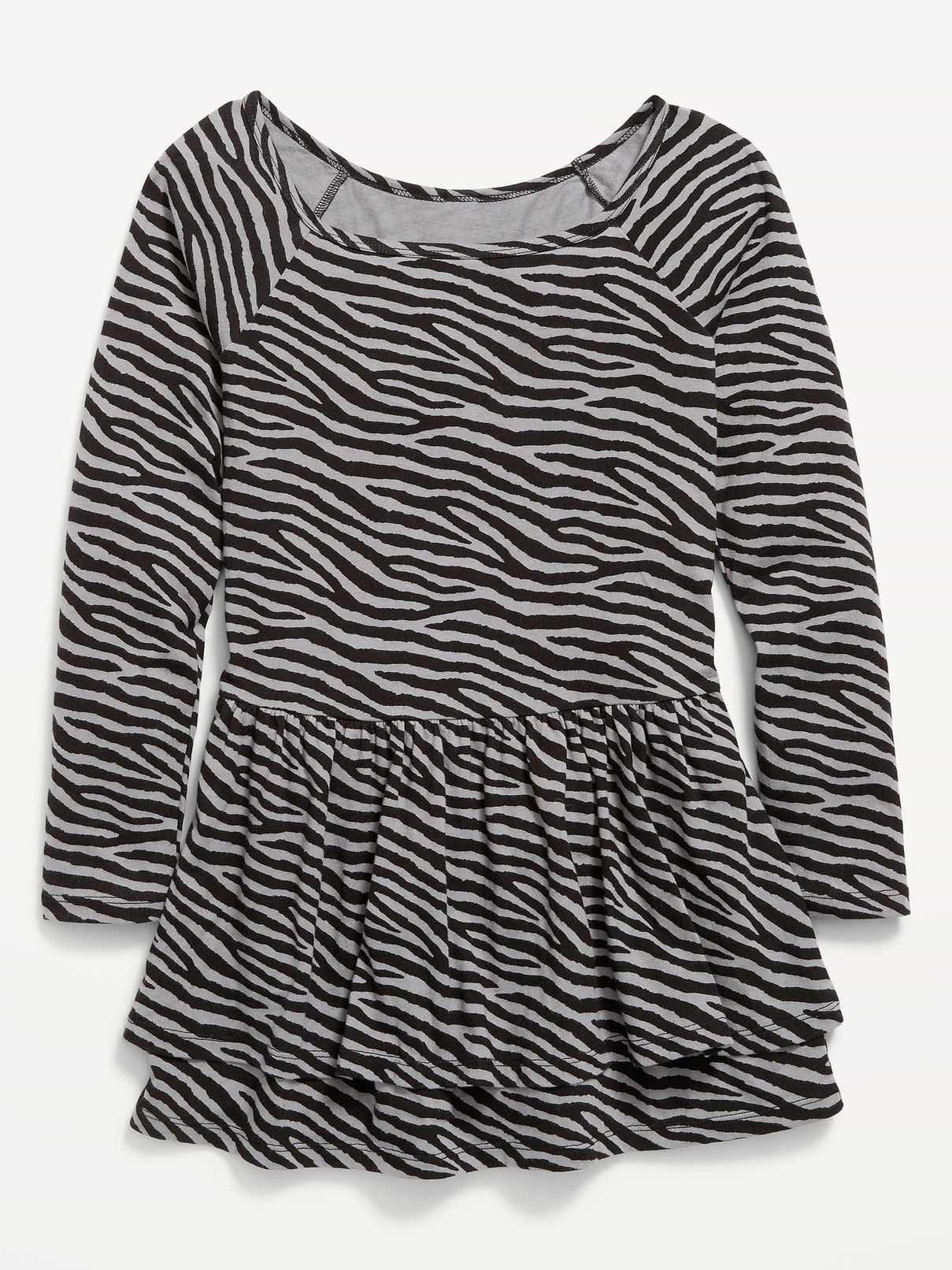 Image number 1 showing, Fitted Long-Sleeve Ruffled Dress for Girls