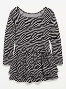 Image number 1 showing, Fitted Long-Sleeve Ruffled Dress for Girls