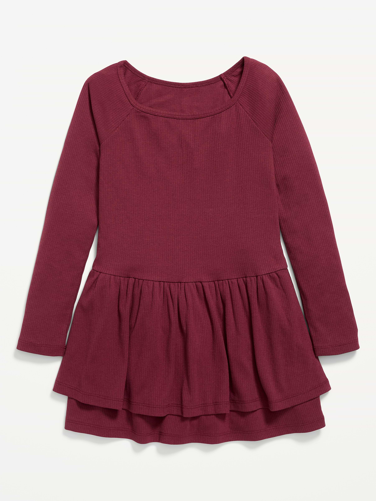 Image number 1 showing, Fitted Long-Sleeve Ruffled Dress for Girls