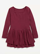Image number 1 showing, Fitted Long-Sleeve Ruffled Dress for Girls