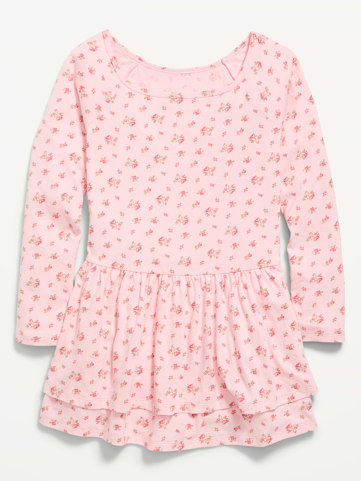 Image number 1 showing, Fitted Long-Sleeve Ruffled Dress for Girls