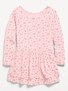 Image number 1 showing, Fitted Long-Sleeve Ruffled Dress for Girls