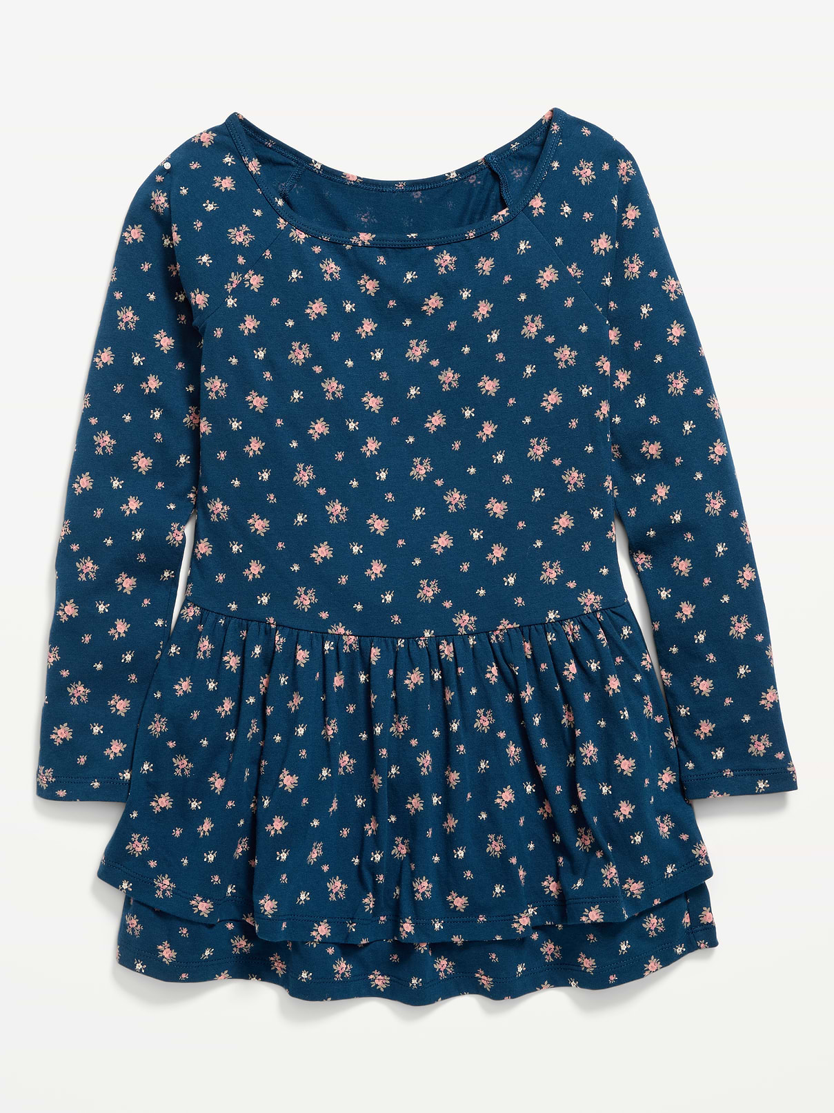 Image number 1 showing, Fitted Long-Sleeve Ruffled Dress for Girls