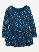 Image number 1 showing, Fitted Long-Sleeve Ruffled Dress for Girls