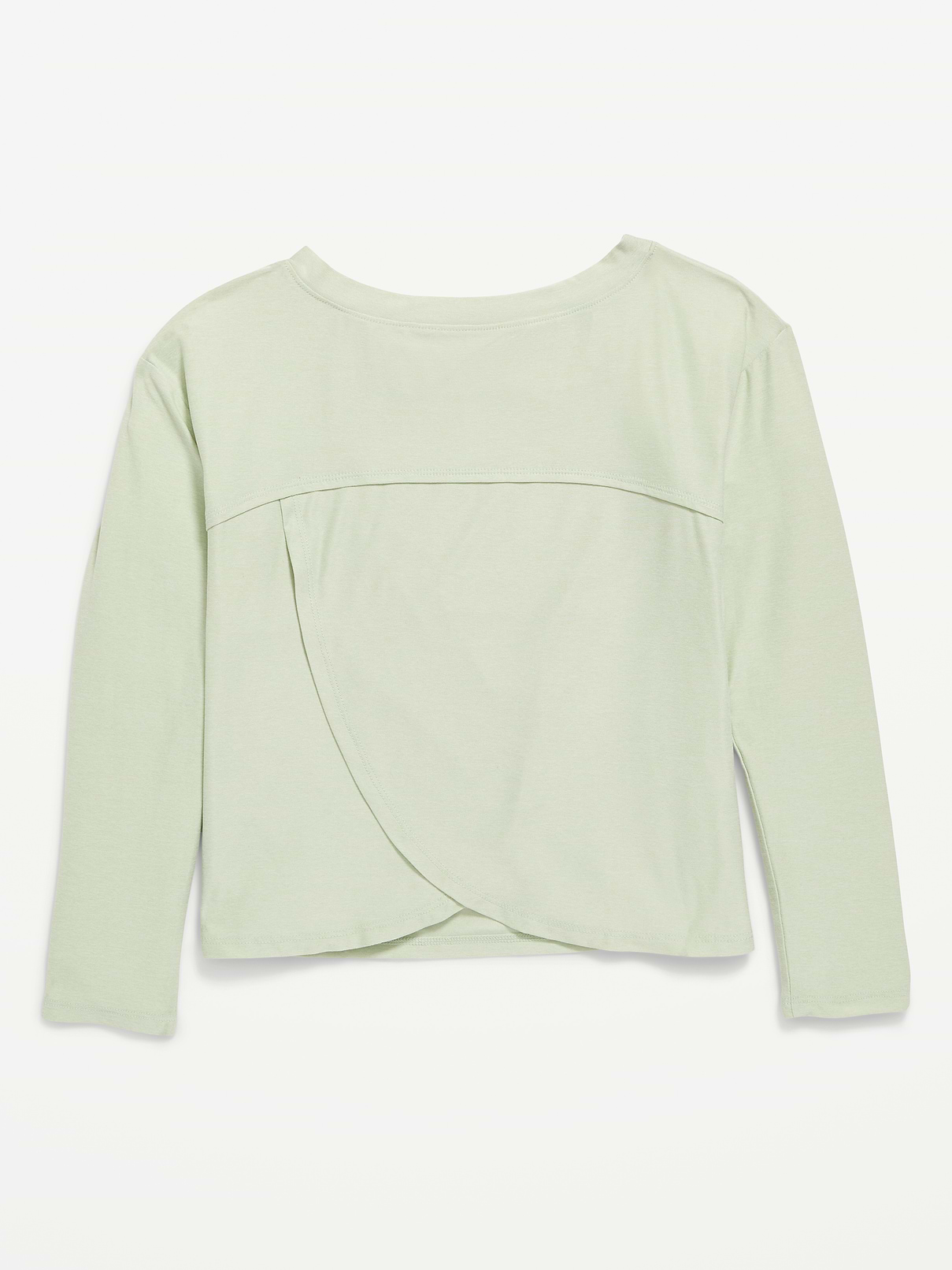 Image 3 de 3, Haut à dos croisé à manches longues NuageSport pour fille