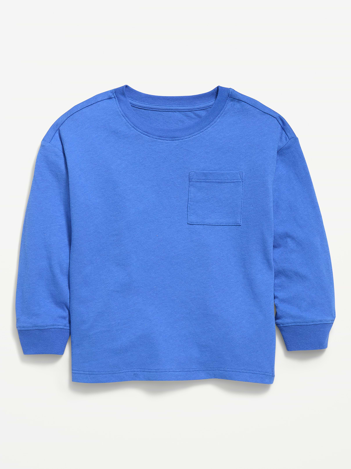Image number 2 showing, Oversized Long-Sleeve Pocket T-Shirt for Toddler Boys