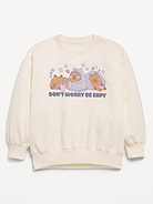 Image number 1 showing, CapyFun™ Oversized Graphic Tunic Sweatshirt for Girls
