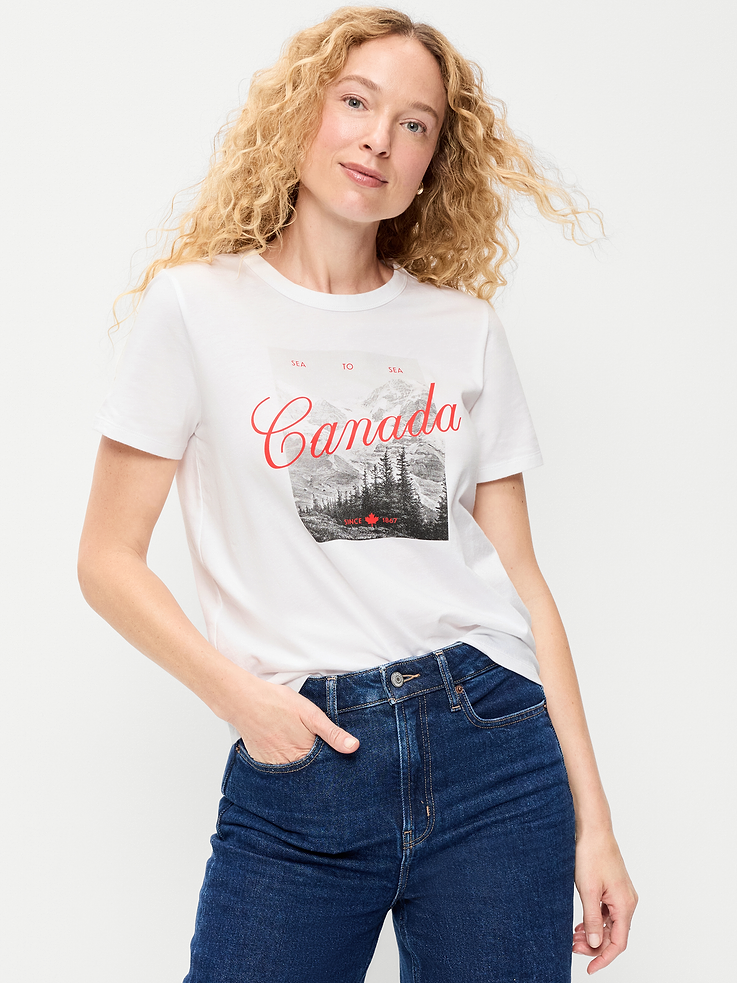 L'image numéro 1 présente T-shirt passe-partout ras du cou à imprimé