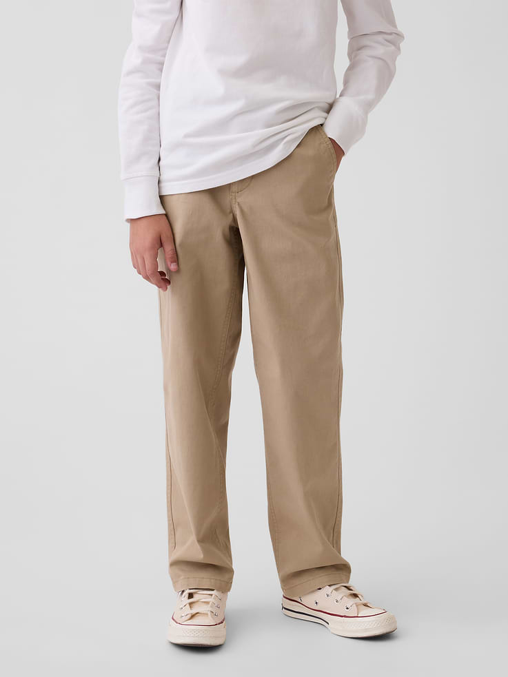 Image number 3 showing, Kids Uniform Stretch Loose Khakis