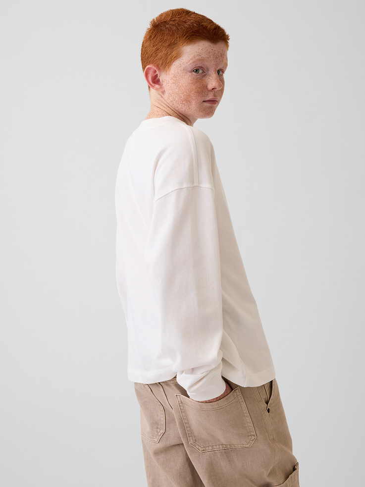 L'image numéro 3 présente T-shirt surdimensionné en tissu épais pour Enfant