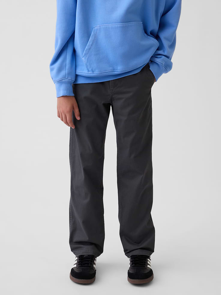 Image number 3 showing, Kids Uniform Stretch Relaxed Straight Khakis