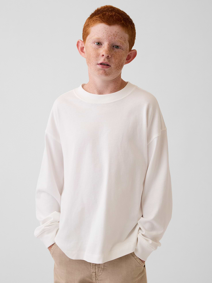 L'image numéro 1 présente T-shirt surdimensionné en tissu épais pour Enfant