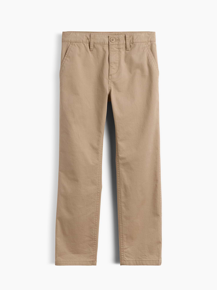 L'image numéro 2 présente Pantalon kaki d’uniforme étroit et extensible pour Enfant